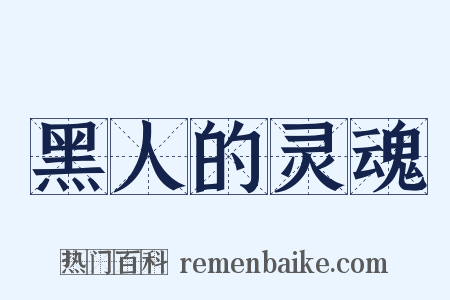 黑人的灵魂是什么意思的图片